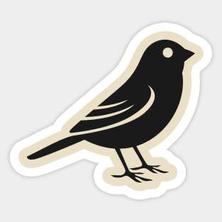 Black canary bird Sticker